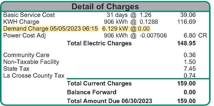 demand charge bill